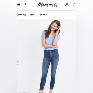 9" Mid-Rise Skinny Crop Jeans: Button-Front TENCEL™ Denim Edition, size 24